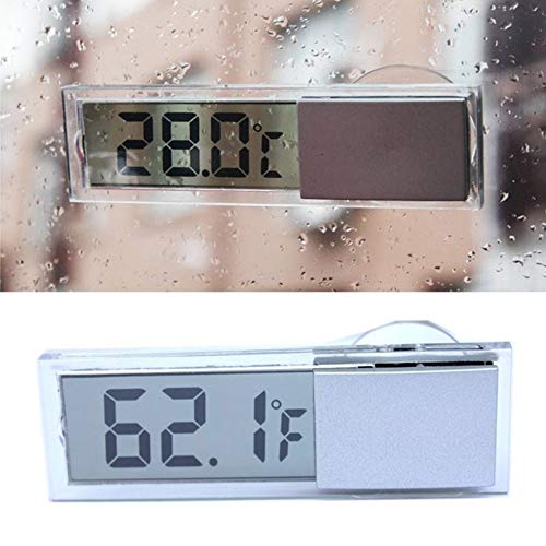 Preisvergleich Produktbild Zihuist Mini-Thermometer mit Saugnapf Celsius Fahrenheit LCD Digital Temperaturen Meter Komfortanzeige für Indoor Outdoor Car Health Care