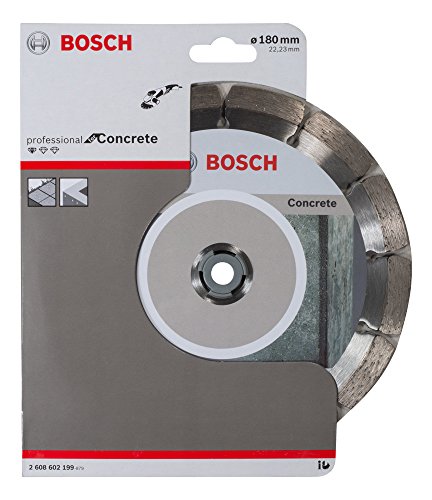 BOSCH Diamanttrennscheibe Standard für Concrete, 180 x 22,23 x 2 x 10 mm, 1-er Pack, 2608602199 - 2