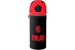 Seven Astuccio scuola AC MILAN per ragazzi in morbido silicone, Bambino, Ragazzo, Calcio, Prodotto ufficiale, Idea regalo