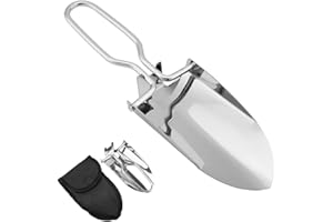 TAIHE Faltschaufel Klein, Mini Klappspaten Gartenschaufel, Pflanzkelle Campingspaten für Outdoor Wandern, Gartenkelle Blumenkelle tragbar Hand-Schaufel mit Tragetasche