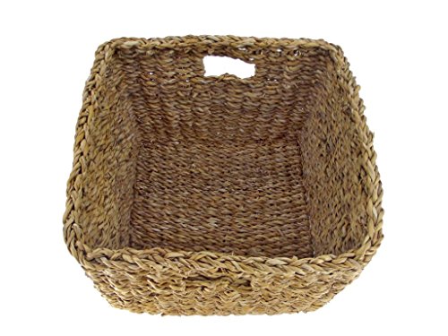 SCHRANKKORB / REGALKORB / FLECHTKORB ECKIG – SEEGRAS NATUR – FAIR TRADE (Mittel) - 2