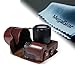 Produktbild MegaGear Leder Kameratasche für Canon PowerShot G3 X, G3X Kompakte Systemkamera (Dunkelbraun)
