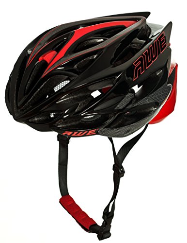 AWE® AWESpeed™ In-Mould Helm Erwachsene Männer Straßen-Radsport 56-58cm Schwarz-rot-Carbon - 7