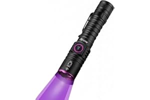 ‎ALONEFIRE Alonefire SV87 5W 395nm UV Taschenlampe Typ C USB Aufladbar Zoom Schwarzlicht Haustierurin Detektor Geld-Detektor für UV Harz, Angeln, Skorpion, Bernstein, Mineralien mit Batterie Enthalten