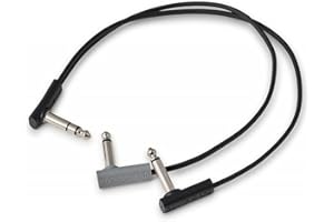 RockBoard Flat Patch Y-Splitter Cable - 30 cm / 11 13/16" Black