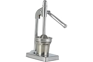 JISADER Exprimidor Manual de Naranja y Frutas, Prensa de Encimera de Metal Resistente, Gra, Argén