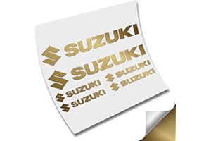 CUAC REVOLUTION PEGATINA ADHESIVO AUTOCOLLANT PARA SUZUKI TROQUELADO VINILO 6 STICKERS CORTE (Cobre Metalico)