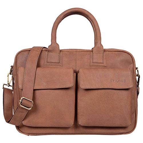STILORD  Carlo  Gro  e Umh  ngetasche Leder Lehrertasche Aktentasche Schultertasche Reise Beruf Freizeit 15 6 Zoll Laptop College Bag Arbeit B  ro  Fa