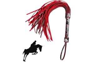 DWFEYOI Leder Peitschen Reitgerte, Leder Reitgerte, Pferdepeitsche, Gerte für Pferde Reitgerte für Pferd das tägliche Training, Pferd Springen Rennen,Schneebesen aus Leder mit Fransen