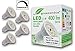 Produktbild 5x greenandco® LED Spot dimmbar ersetzt 35-40 Watt GU10 Halogenstrahler, 5,5W 400 Lumen 2700K warmweiß 15 SMD LED 110° 230V AC Keramik mit Schutzglas, 2 Jahre Garantie
