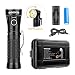 Produktbild SGODDE LED Taschenlampe, Taktische Taschenlampe 1000 Extrem Hell T6, 4 Modi,Handlampe Wasserfest IPX4,90° Drehbar,mit 18650 Batterie oder Akku Schwarz für Outdoor Sports Campen Wandern