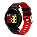Produktbild kingko Bluetooth Smart Watch IP68 Wasserdicht Fitness Tracker Blutdruck Pulsmesser 0,95 Zoll OLED HD Bildschirm (Rot)