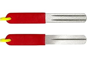 TOPXIAOBAO 2 Packs Fish Hook Sharpener Fishing Sharpening Stone Fish Hook Hanging Strip Two Sided Three Groove Fish Hook File for Outdoor Fishing