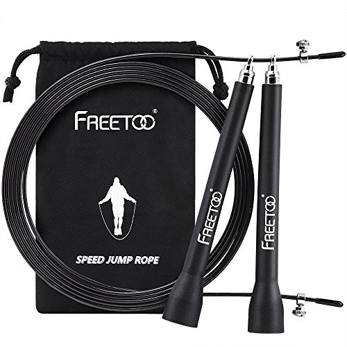 [Springseil] FREETOO Speed Rope jump rope mit Stahlkugellager und verstellbares Seil effektive Skipping Rope für Fitness Fettverbrennung Ausdauertraining und Bodybilding - 7