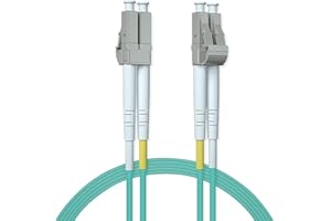 ipolex Cavo patch in fibra LC a LC multimodale, cavo fibra ottica 10Gb OM3, cavo Internet in fibra ottica duplex 50/125μm jumper fibra ottica LSZH per transceiver MMF SFP/SFP+, 10 metri, 1-Pack.