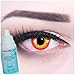 Produktbild Meralens Farbige rote orange Kontaktlinsen Crazy Color Fun Contact Lenses Wild Fire perfekt zu Fasching, Karneval und Halloween Topqualität inkl. 60 ml Pflegemittel und Linsenbehälter