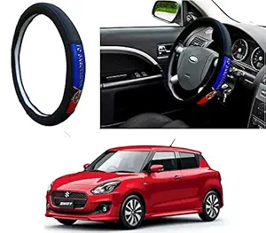 Auto Pearl - Ring Type Car Steering Wheel Cover Universal Genuine PU Non-Slip Natural Rubber Well Padded Grip Breathable Leatherite for - Swift (Chromium Barcelona)