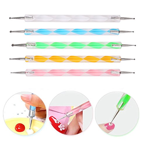 Zogin 20pc Nail Art Pinsel + Punktierung Werkzeuge, Nagelkunst-Design zum Malen, Detaillieren,Punktieren Ideal für Natur-, Acryl- und Gelnägel - 3