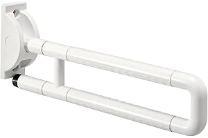 Navaris Maniglione per Anziani - Ausilio WC Toilette - Maniglia per il Bagno - Servizi per Disabili Doccia Sala da Bagno - Maniglioni - Bianco