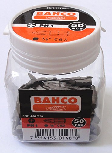 Preisvergleich Produktbild 50 Stück Bits PH1 BAHCO PH 1 Bit