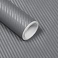 SIA VENDORS Self Adhesive Vinyl Carbon Fiber Textured Sheet Roll Car Wrapping Sticker Decal Film Car DIY Interior Exterior (12 X 60 Inch, 3D Grey Carbon)