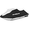 NEVERLAND Trailerable Jet Ski Cover 3 Seats Heavy Duty Waterproof 210D with 2 Air Vent Marine Grade UV Resistant Fits (115-120")