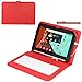 Produktbild Navitech Rot bycast Leder Stand mit deutschem QWERTZ Keyboard mit Micro USB für das ASUS VivoTab Note 8 (M80TA)