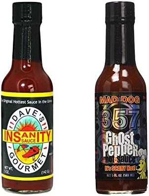MAD DOG GHOST and DAVE'S INSANITY Sauces