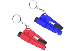JCHENYE 2pcs Car Escape Tool mit Clip Car Safety Keychain: 2 in 1 Seatbelt Cutter und Window Breaker, Car Safety Hammer, Seatbelt Cutter, Emergency Hammer mit Seatbelt Cutter, Escape Tool für Autos, Busse