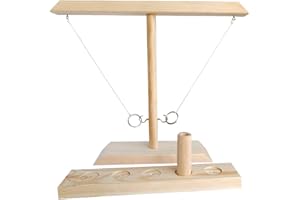 LGWJHCY Ring Toss Divertenti in Legno Fatti a Mano, Con Tabellone Segnapunti Gioco Interattivo Veloce, Gioco Interattivo per Casa Partito Adulti Partito Famiglia.（Classico）