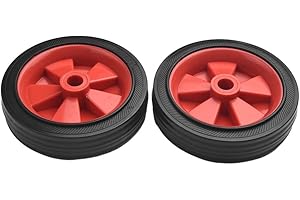 AIDNTBEO 2Pcs Shock Absorbing Air Compressor Wheels,Shockproof Non Slip 5Inch Air Compressor Wheel Replacement For Oil Free Machines Air Pumps Air Compressors