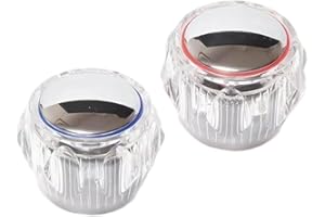 EAWFGTUW Tap Swops Made Easy Tap Head Replacement Kit, Clear Acrylic, Hot & Cold Water