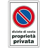 TARGA PROPRIETA' PRIVATA IN ALLUMINIO 30x20 cm