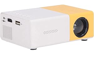 ZUNATE Mini projecteur portable, écran géant de 24 à 60 pouces, imagerie par réflexion diffuse, diverses interfaces prenant en charge un ordinateur portable, une console de jeu, un appareil photo, un disque