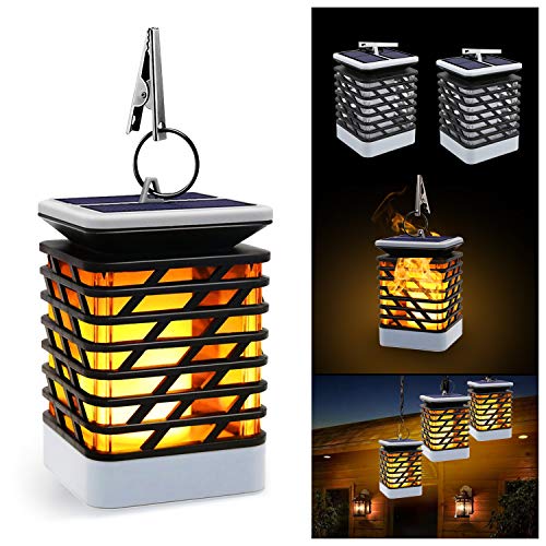 Preisvergleich Produktbild Mr.Twinklelight Solarleuchte Außen 2 Stück Solar Laterne Flammenlampe, IP55 Wasserdicht mit Flammenartige Beleuchtung, Dekoration Lampen für Garten, Bäume, Weihnachten, Hochzeiten, Party etc.