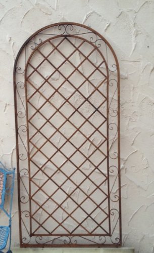 Rankgitter Spalier Wand Rankhilfe Sichtschutz Metall Provence ROST - 3