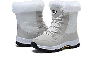Maxome Snow Boots Womens Winter Boots Waterproof Fur Lined Ankle Boots Mid Calf Outdoor Women Walking Boots Non-Slip Lightweight for Ladies Girls Booties