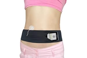 LovinLivin Adjustable Insulin Pump Belt Diabetic Holder Accessories Comfortable Running Wide Band Waist Packs for Type 1 Diabetes T1D Medical Device EpiPen Kids Child Men Women Small
