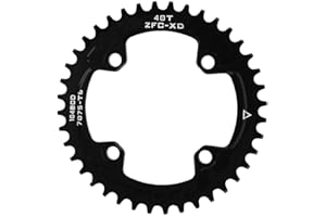 Outbit Chainring - BCD 104MM 40T 42T Bicycle Crank Round Shape Narrow Wide Chainring Single Chain Ring for AM/XC Bicycle(40T)