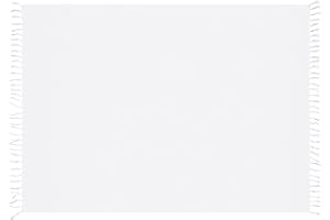 CIFFRE Femmes et Hommes Uni - Couleurs Sarong Paréo Jupe enveloppante Serviette de Plage Robe enveloppante Saunatuch.