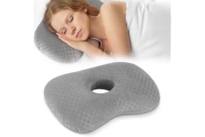 WDKXCN 43cm Piercing Kissen,Piercing Kissen Ohr,PiercingKissen mit Loch,Donut KissenPiercing,Piercing Pillowfür Seitenschläfer, zur Schmerzlinderung ImOhr, Einer Entzündungsreduktion Bei Den Ohren