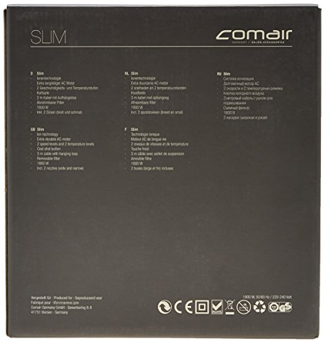 Comair Haartrockner Slim 1800 Watt schwarz, Haartrockner mit extra langlebigem AC-Motor - 5