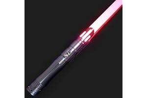 EKSEKOCO Dueling Light Saber for Adults, Smooth Swing Force FX Lightsabers with RGB 12 Colors Changing 9 Sound Fonts Including Flash on Clash, Metal Hilt Support Heavy Dueling, USB-C Charging (Grey)