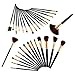 Abody 32Pcs Professional Make Up Brush Set Cosmetic Makeup Tool Kit Fundation Eyeshadow Brushes Lip Powder Eyebrow Brush With Bag (Golden Ferrule)