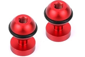 CS PRIORITY CNC aluminium 1 tum bolladapter 1/4 3/8 hål 1 tum kulhuvudfäste för actionkamera undervattensfotografering fyllning (röd 2 st)