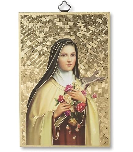 Fratelli Bonella | Tableau sacré sur bois MDF de peuplier 8 mm avec mosaïque en feuille d'or de la confirmation 10 x 15 cm | Fabriqué en Italie