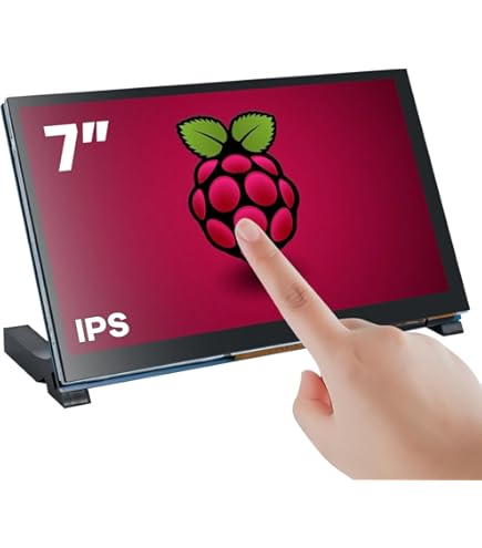 7inch HDMI LCD (H) (with Case) Capacitive Touch Screen 1024x600 IPS Display Monitor With Toughened Glass Cover Support All Raspberry Pi 4B/3B /3B/2B/Zero/Jetson Nano/Banana Pi/Windows 10/8/7