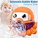 Produktbild ZHENDUO Badewannenspielzeug, Badespielzeug, Baby Spielzeug, Seifenblasenmaschine, Octopus Automatischer Bubble Maker, Wasserspielzeug, Spielzeug mit Musik (orange)