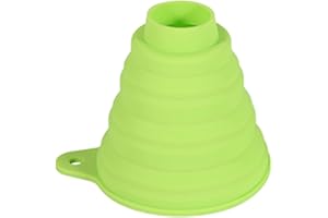 Entonnoir pliable en silicone pour bocaux, grand entonnoir pour bocaux de conserve à large ouverture et pots ordinaires, entonnoir de qualité alimentaire pour confiture, épices et conserve (vert)