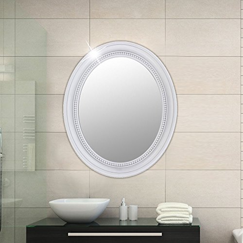 Wand Spiegel oval Bade Zimmer Barock antik Rahmen weiß Ornamente Flur Dekoration BHP B991486-3 - 3